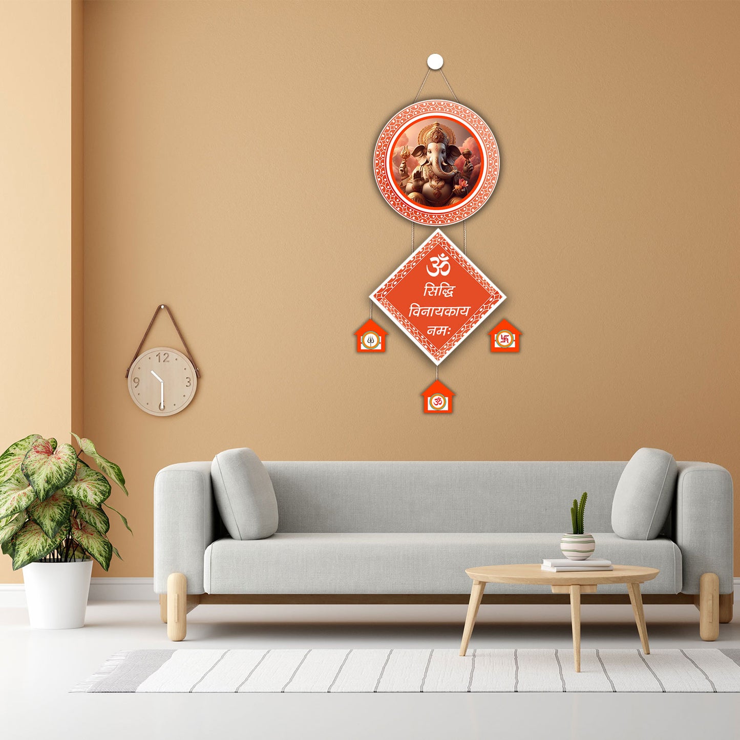 AWANI TRENDS Ganesh Wooden Wall Hanging โ Lord Ganesha Wall Art for Home,