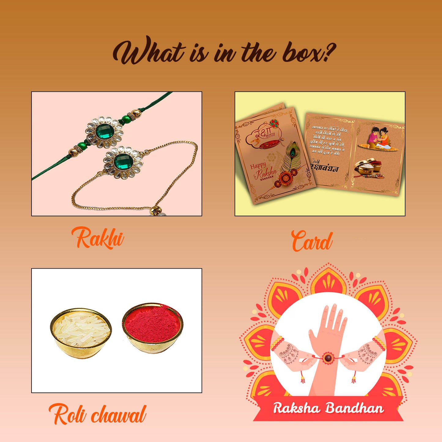 AWANI TRENDS Green Rakhi With Bracelet