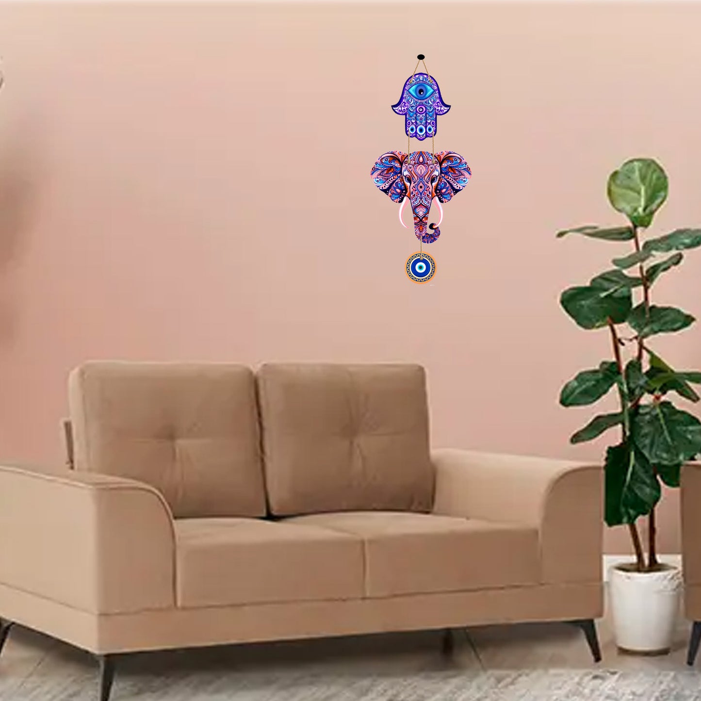 Designer Elephant Wooden Wall Hanging for Home Décor
