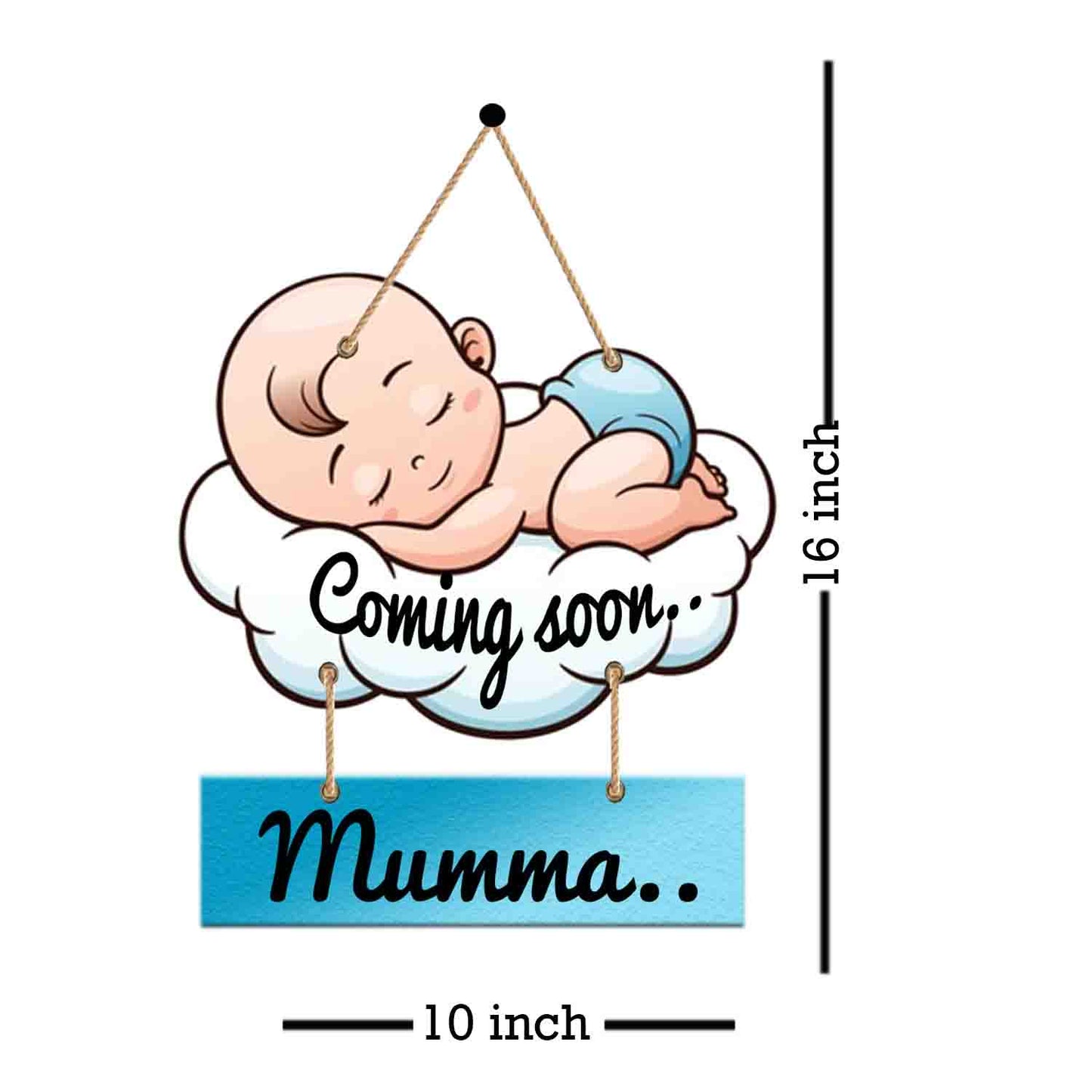 AWANI TRENDS Wooden Coming Soon Mumma Pregnant Gift for Wife Women Sister Pregnancy Gift for Baby Shower Wall Hanging