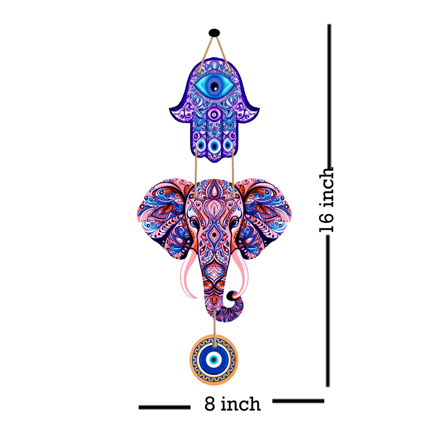 Designer Elephant Wooden Wall Hanging for Home Décor