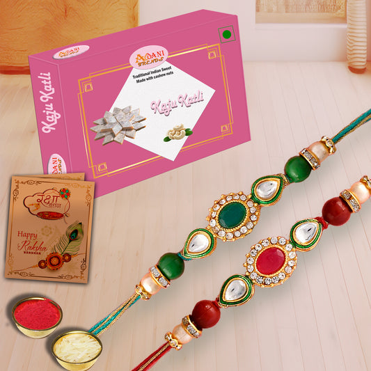 AWANI TRENDS Rakhi and Kaju Katli box